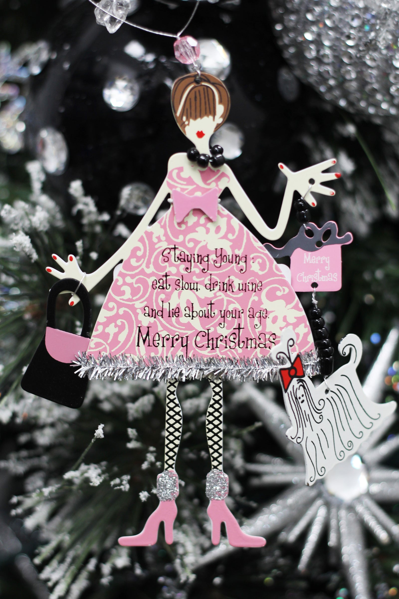 Fashion Ladies Metal Christmas Ornaments