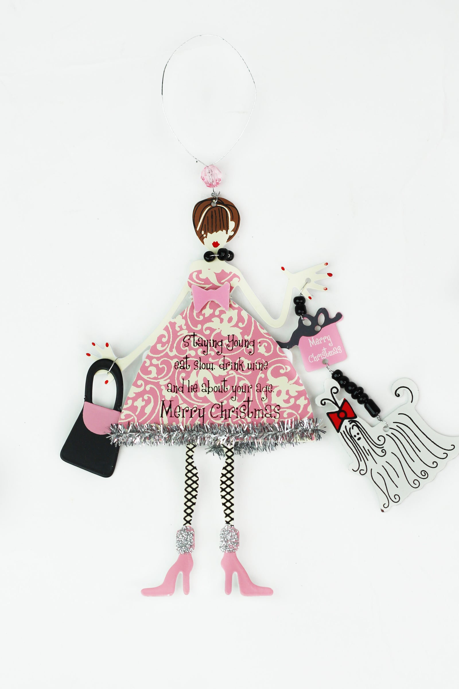 Fashion Ladies Metal Christmas Ornaments