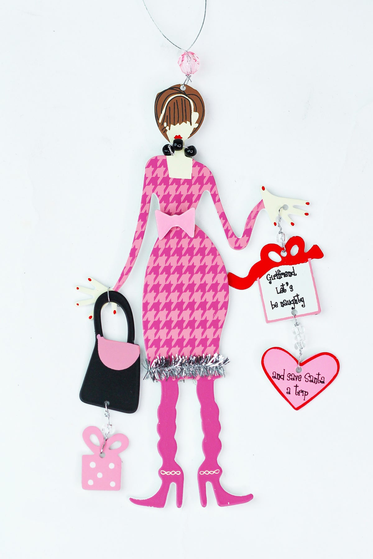 Fashion Ladies Metal Christmas Ornaments