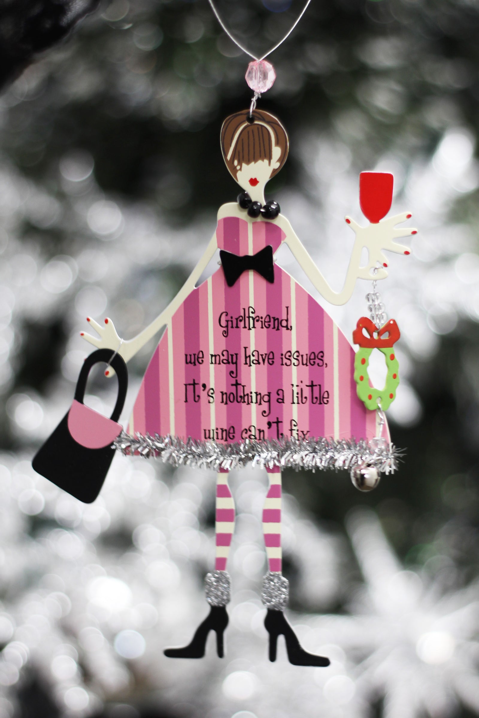Fashion Ladies Metal Christmas Ornaments