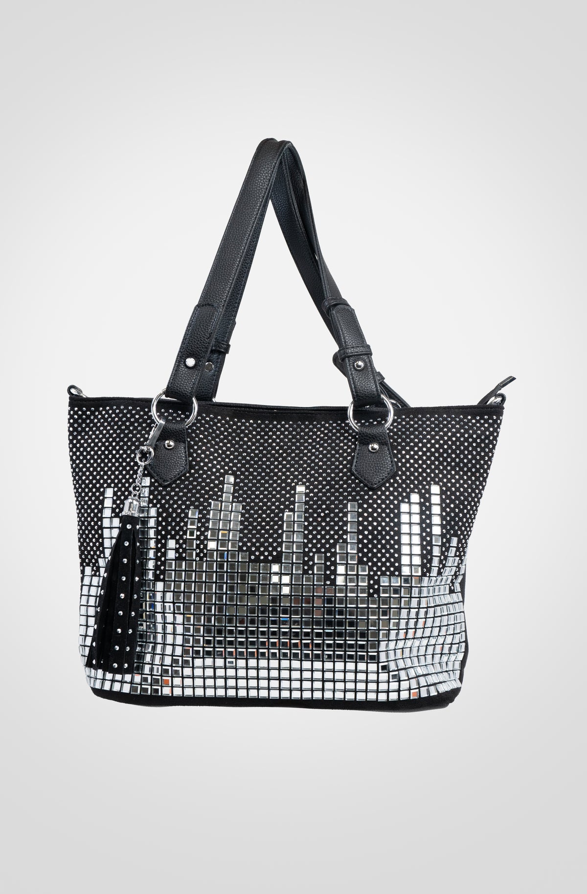 Square Mirror City Scape Design Purse