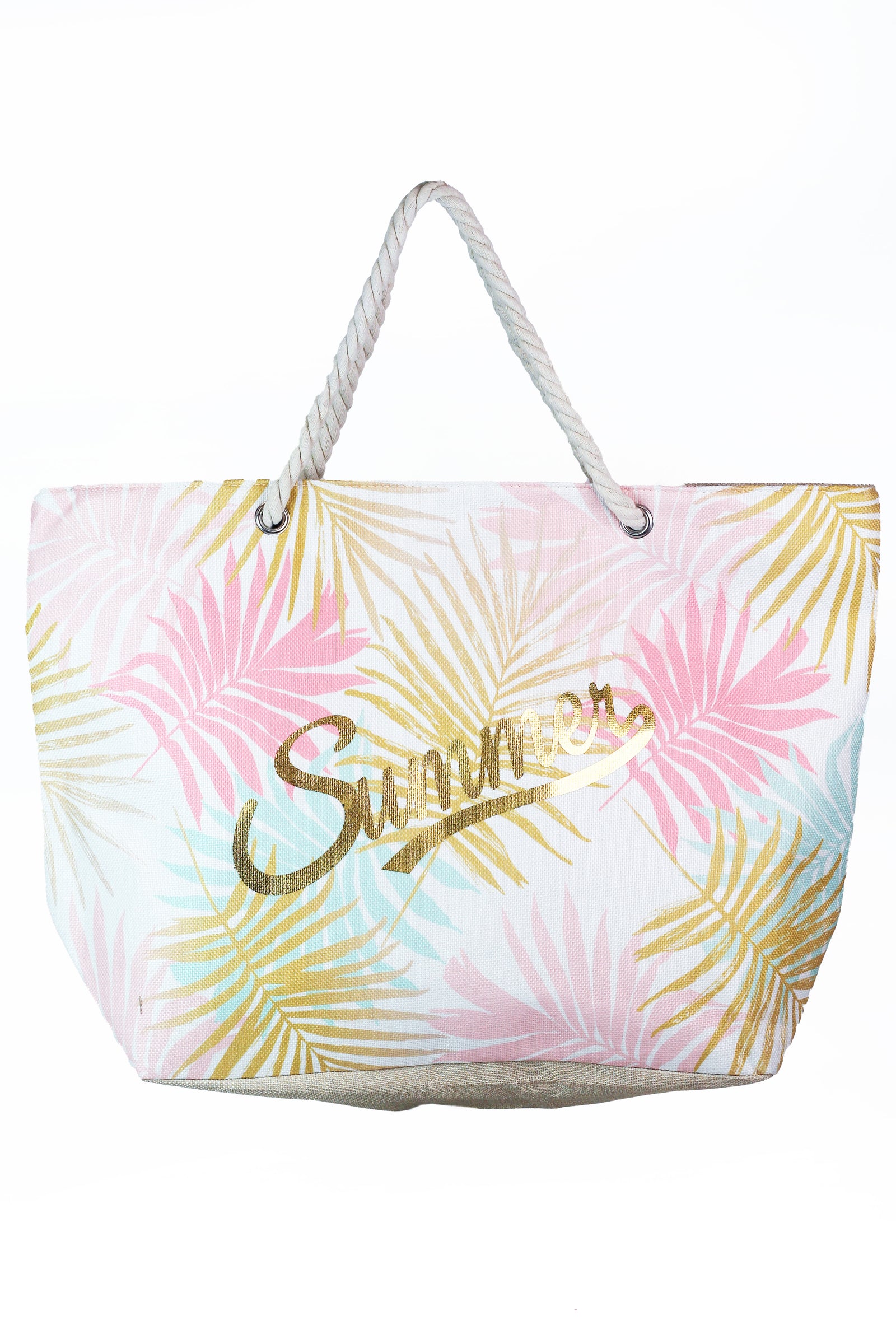 Large Tropical Print Summer Beach Tote
