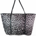 Leopard Print Faux Suede Totebag