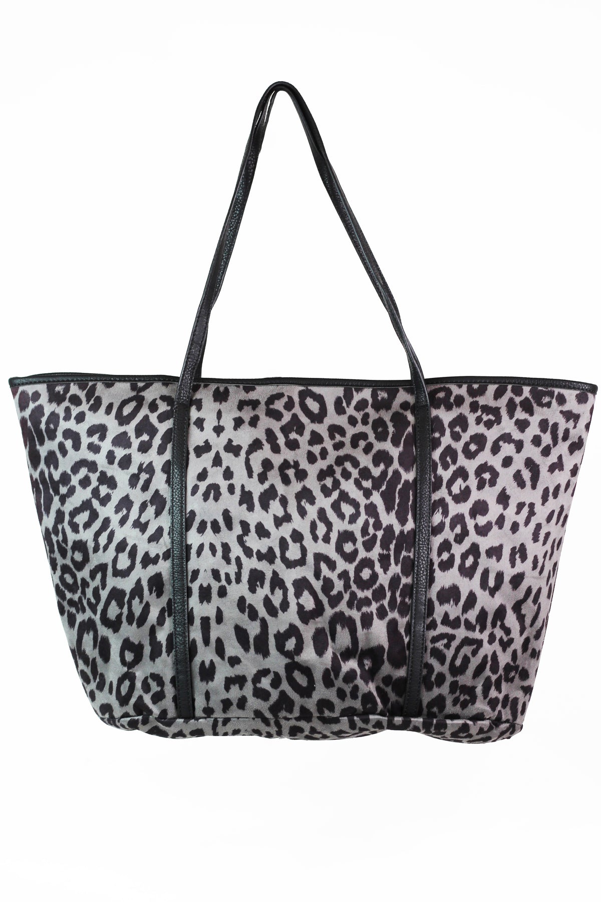 Leopard Print Faux Suede Totebag