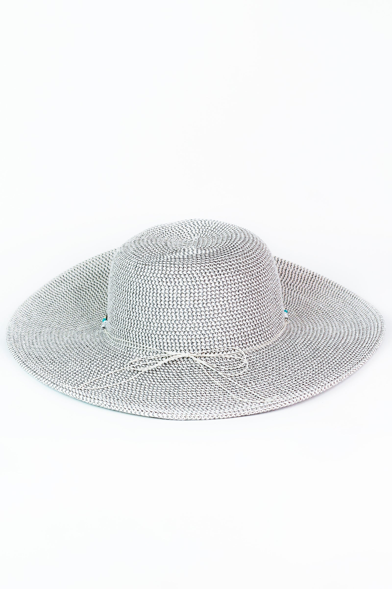 Sun Hat w/ Wide Brim & Sea Shell Trim Band