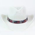 Cowboy Hat w/ Patriotic American Flag Trim Band