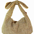 Rhinestone Handbag w/ Bow Top Handle