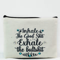 Photo & Quote Canvas Zip Pouch w/ Stone Accents