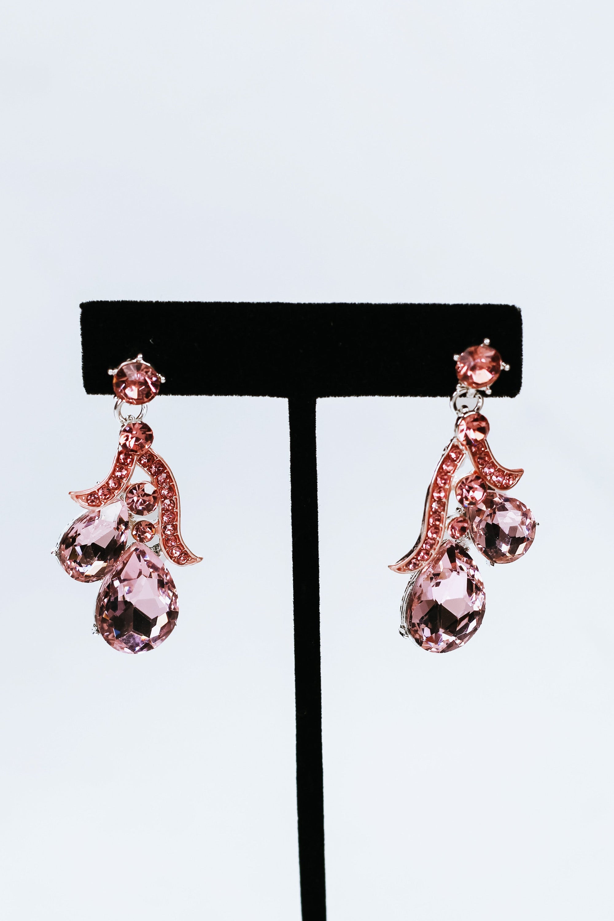 Teardrop Round & Pave Statement Necklace