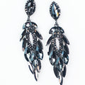 Open Almond Middle Long Almond Point Earring