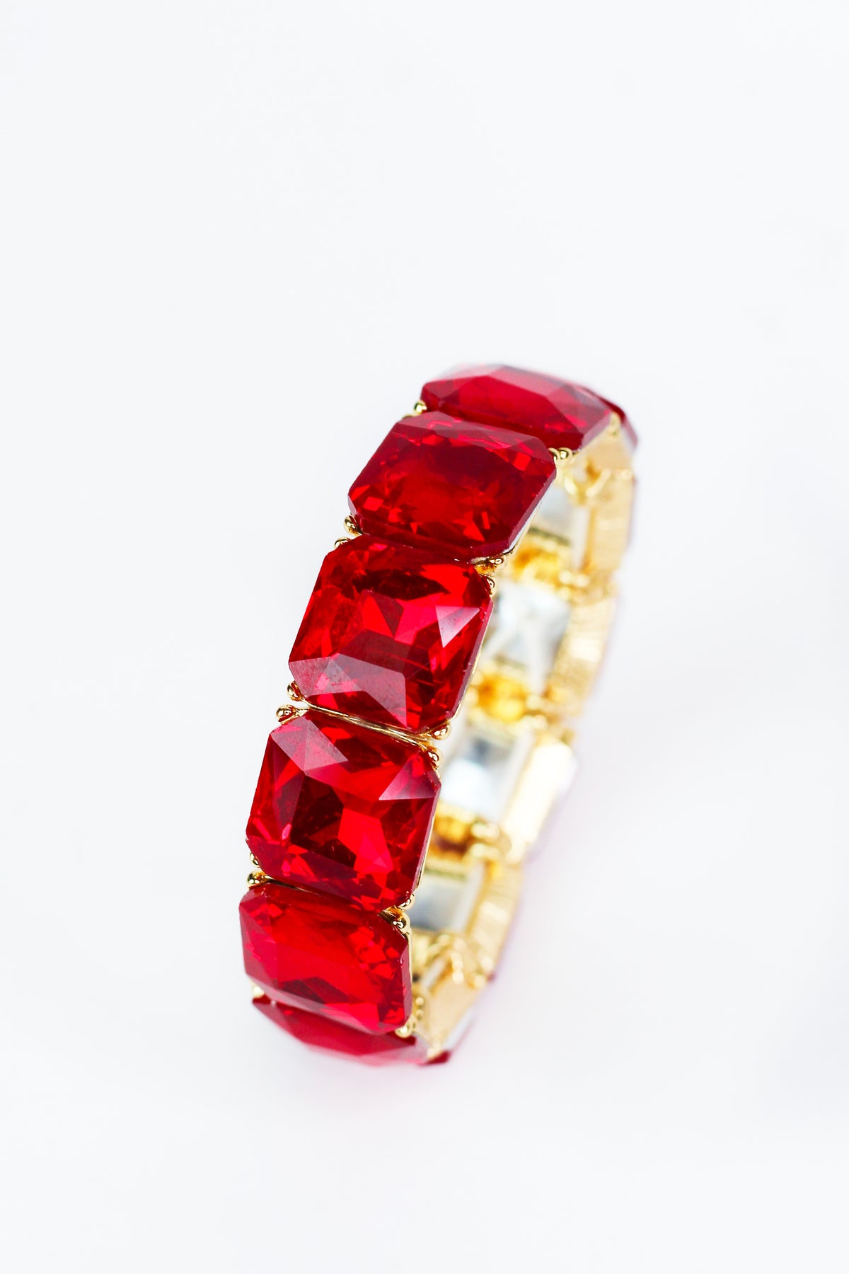 Large Cushion Stone Stretch Bracelet