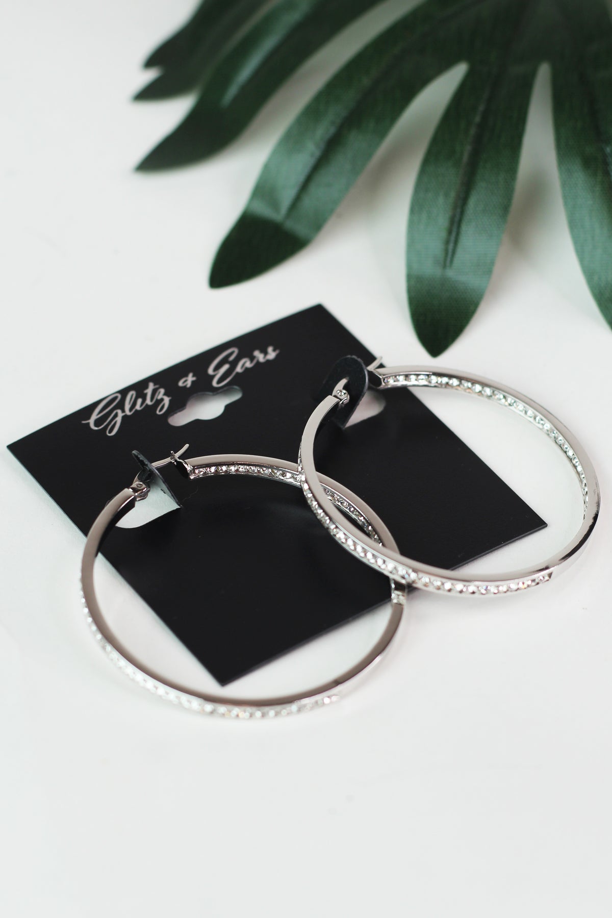 Lg. In &amp; Out Rhinestone Hoop