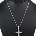 All Pave Top & Sides Cross Necklace