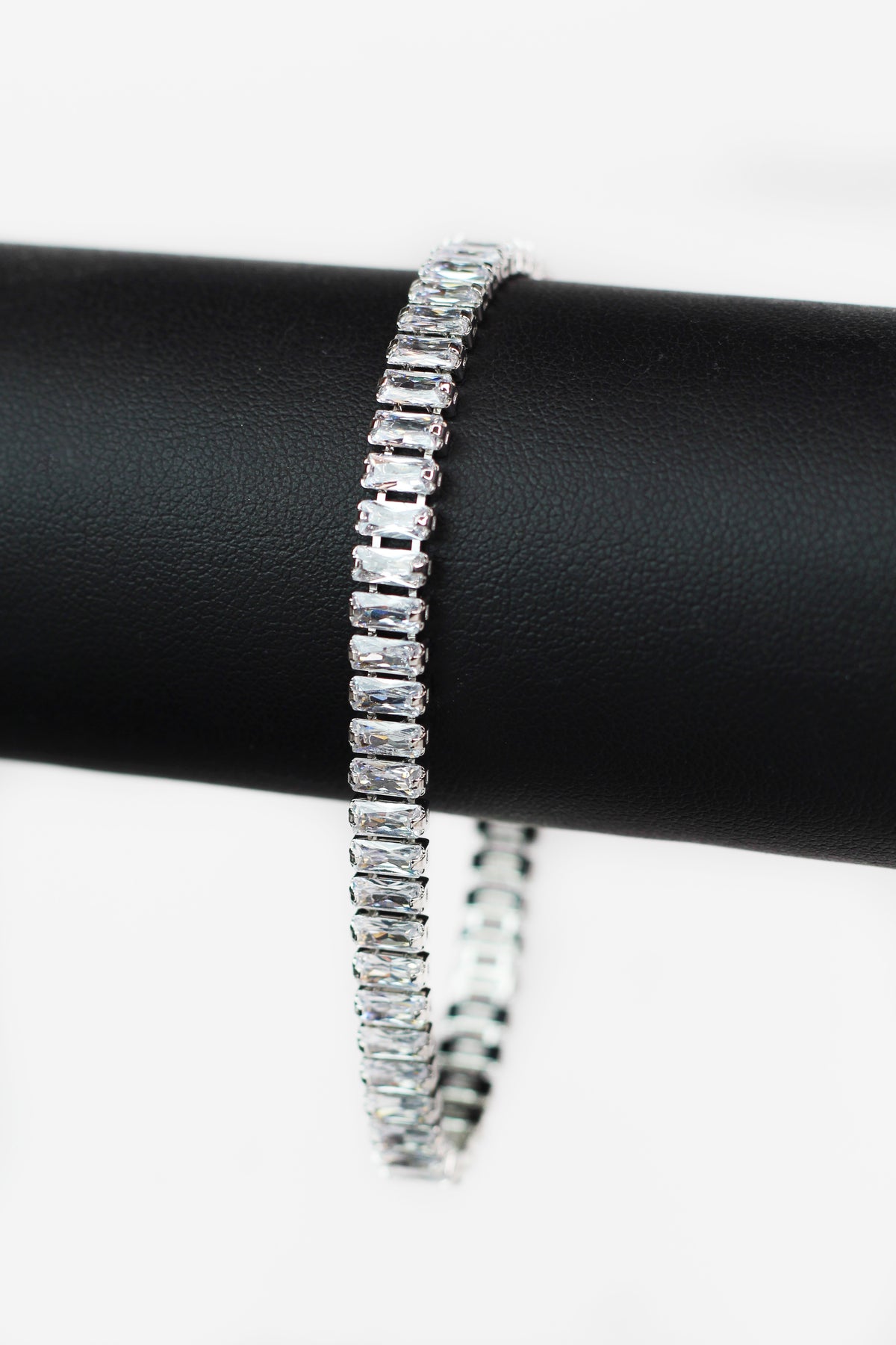 Small One Row Thick Rhinestone Tennis Bracelet