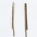 Straight Bar w/ Dangling Rhinestone Row
