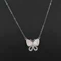 Open Bottom All Rhinestone Butterfly Necklace