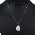 Filled Pave Teardrop Necklace