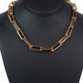 Thick Two Row Link Necklace