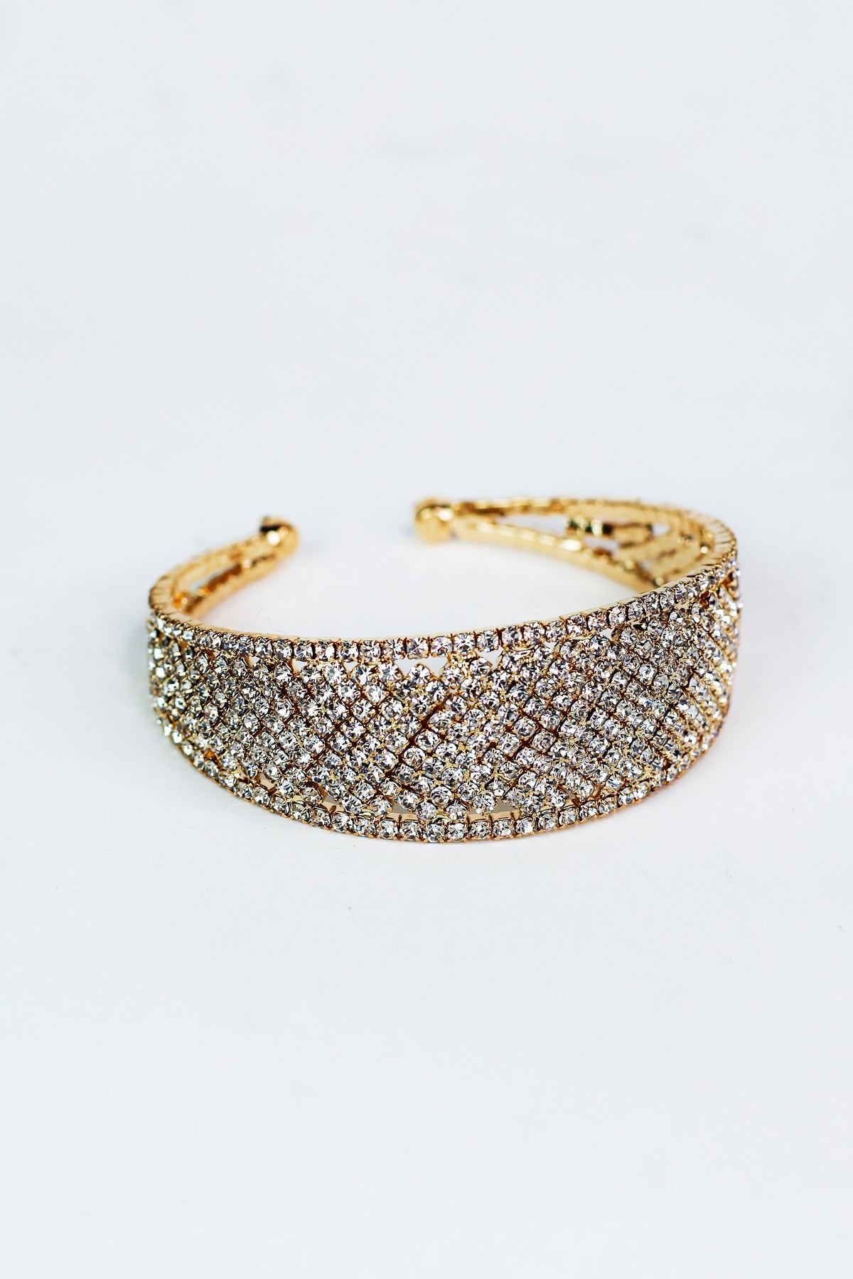 All Rhinestone Bracelet w/ Small Cutouts - Glitz &amp; Ears Boutique
