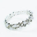 Double Row Rhinestone & Pearl Bracelet