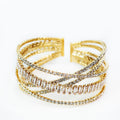 5 Row Rhinestone & Baguette Bracelet