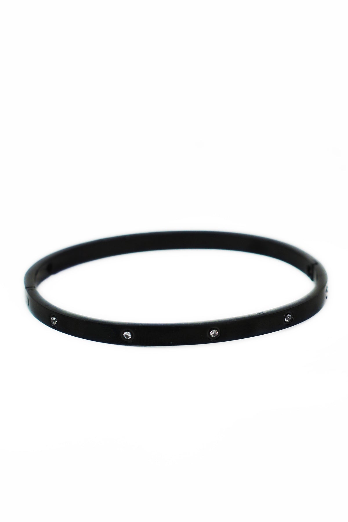 XS Spaced Stones Metal Bangle