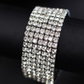 Stretchy 7 Row Rhinestone Bracelet