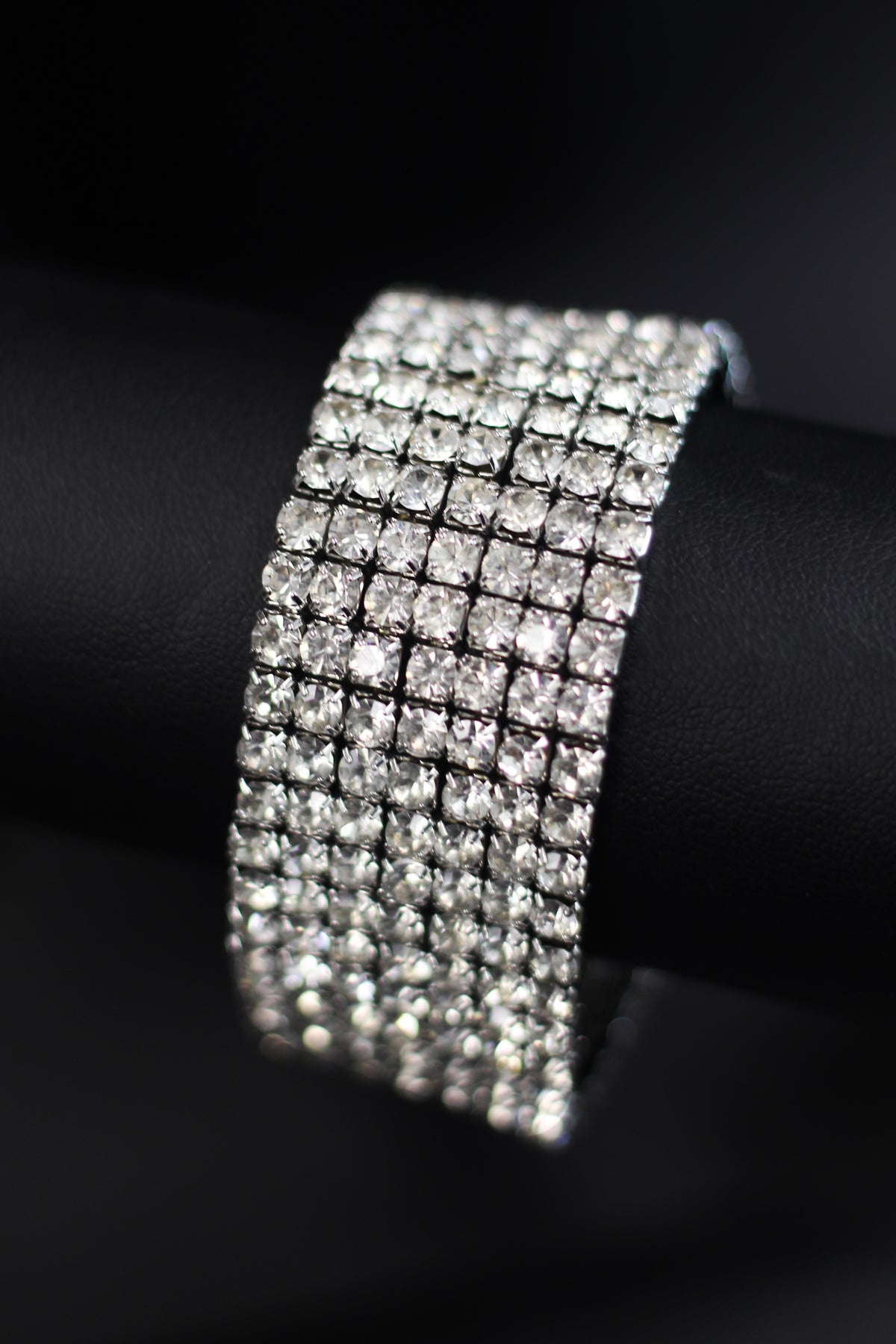 Stretchy 7 Row Rhinestone Bracelet