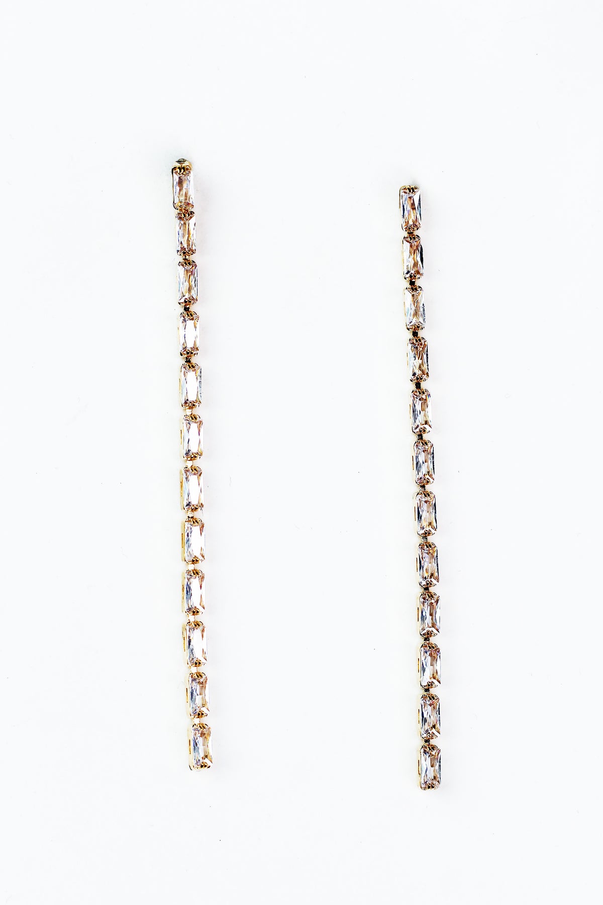 Single Row Baguette Earrings