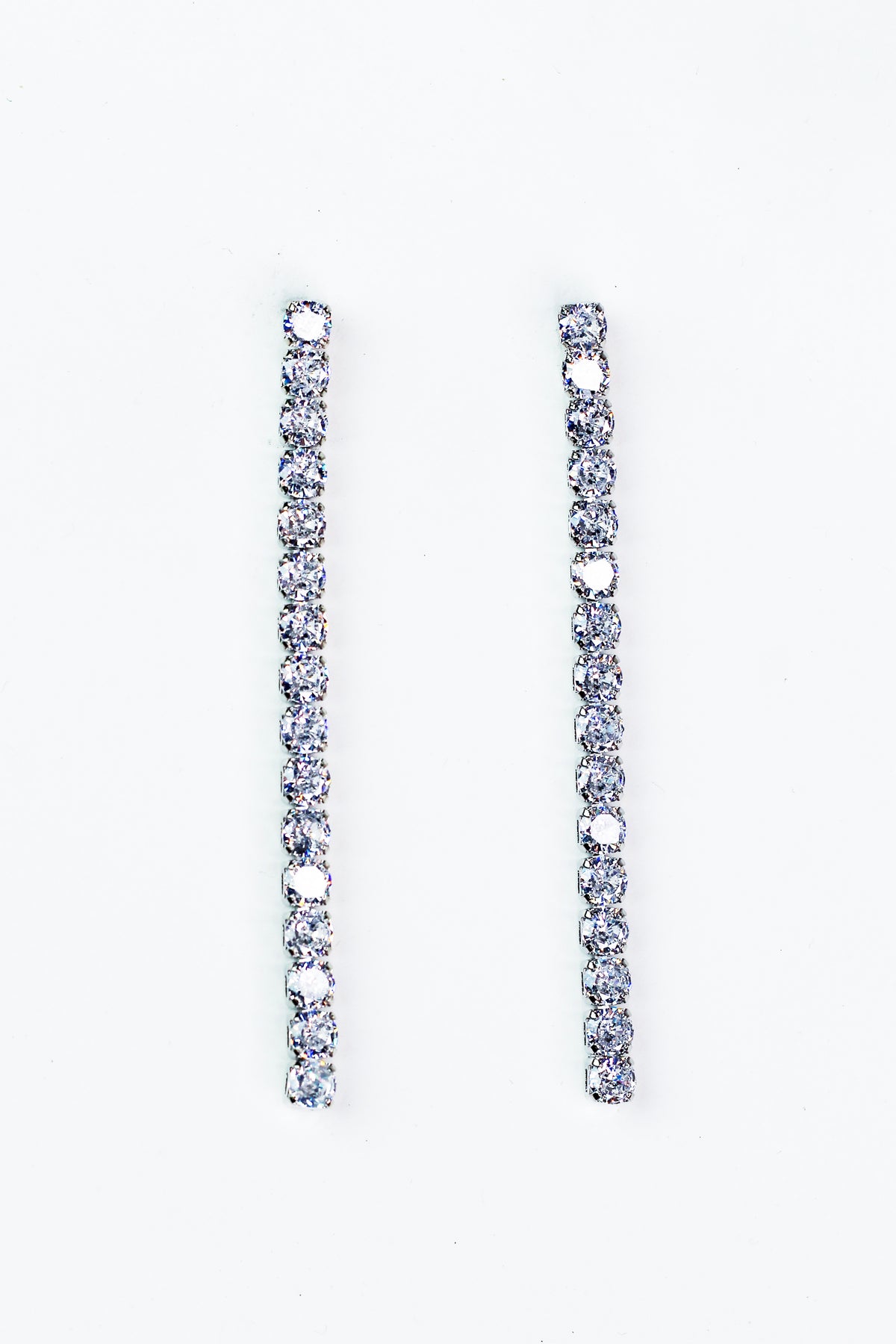 Single Row Round Rhinestone Earring