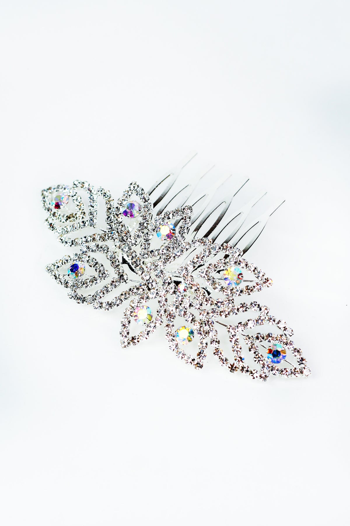 Open Rhinestone Points Stones Hair Comb - Glitz &amp; Ears Boutique