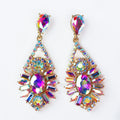 Teardrop Multi size Surrounded Center Rhinestone Earring