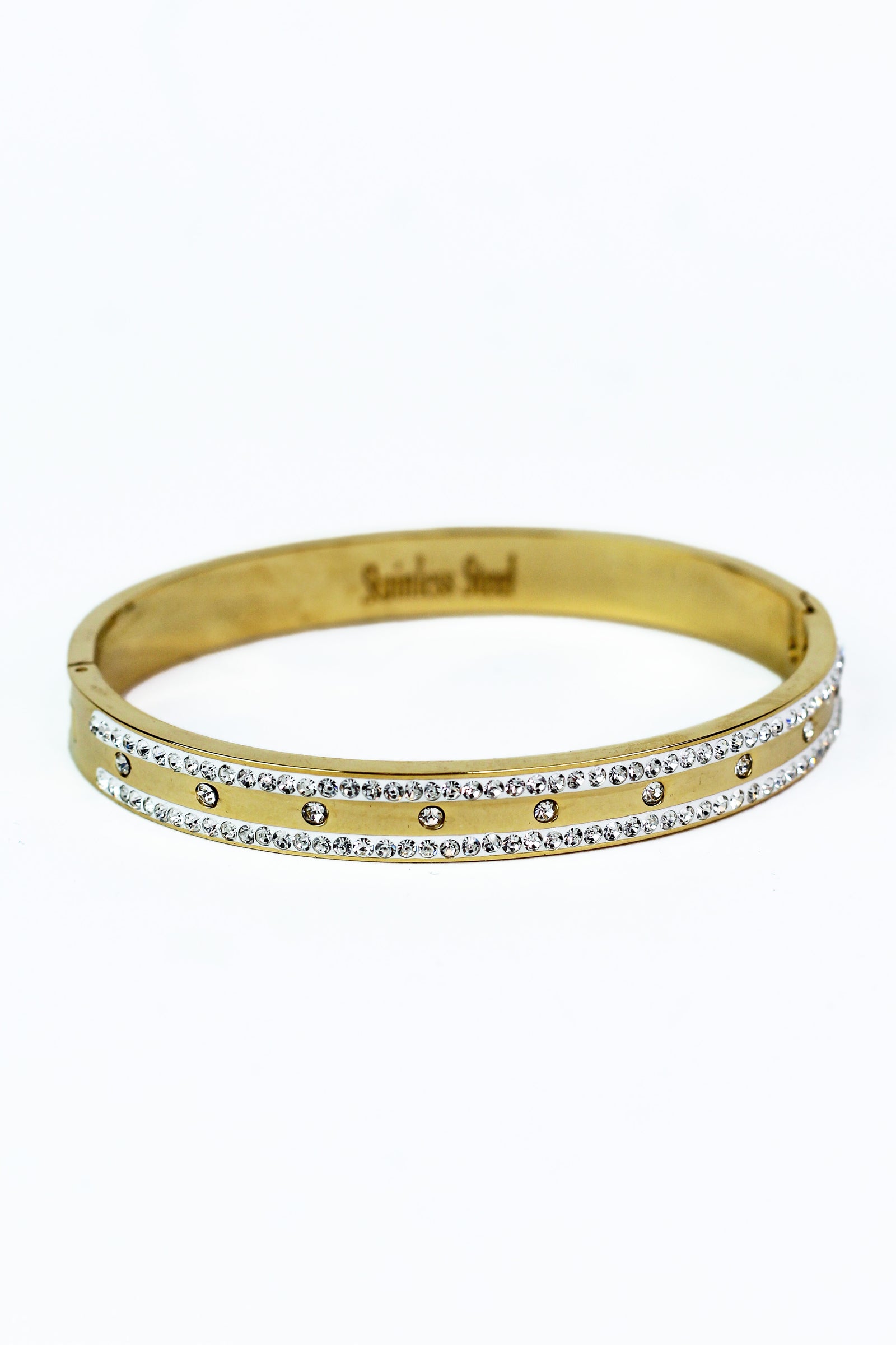 Metal Rhinestone Trimmed w/ Center Stone accent