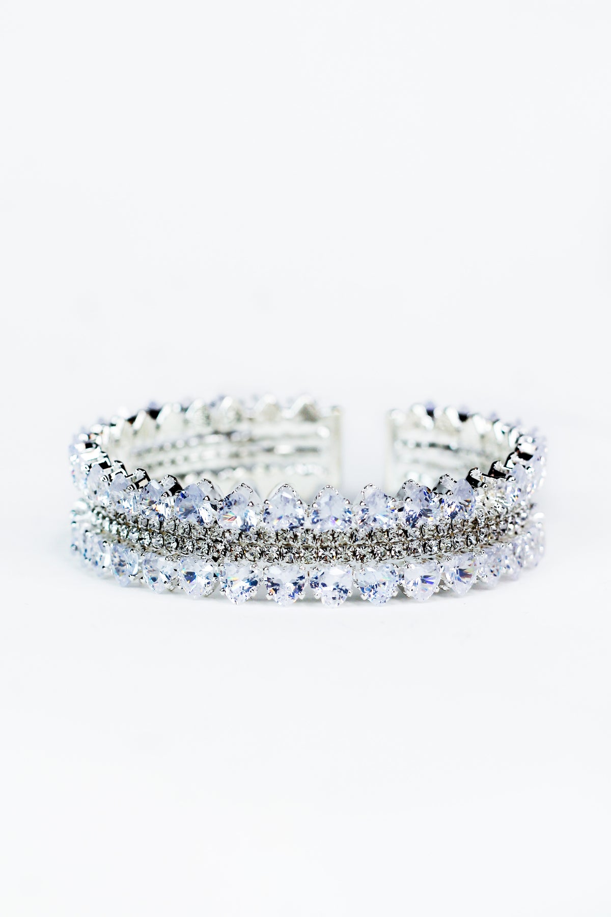 Heart Trimmed Rhinestone Center Stone Accent - Glitz &amp; Ears Boutique