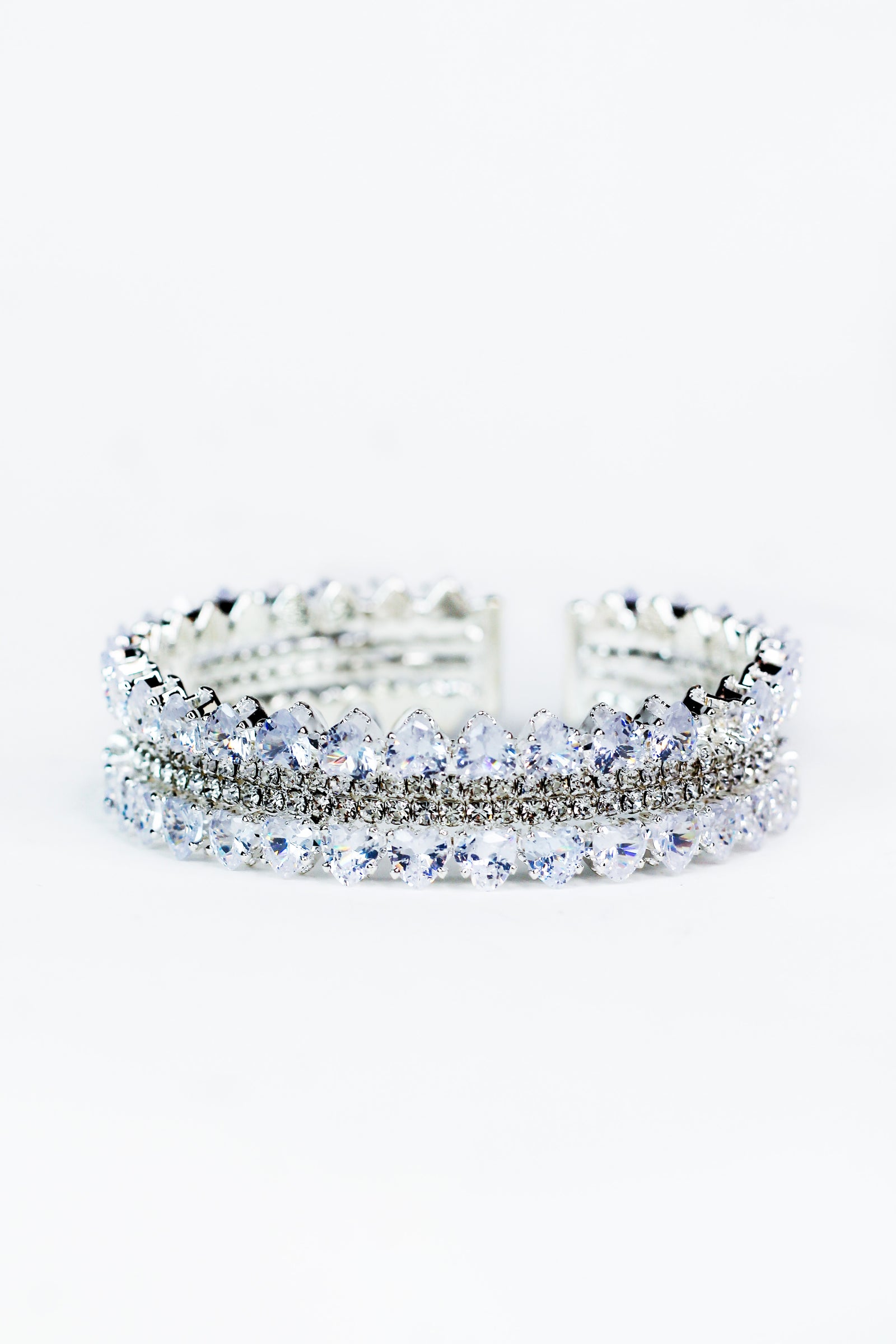 Heart Trimmed Rhinestone Center Stone Accent - Glitz & Ears Boutique