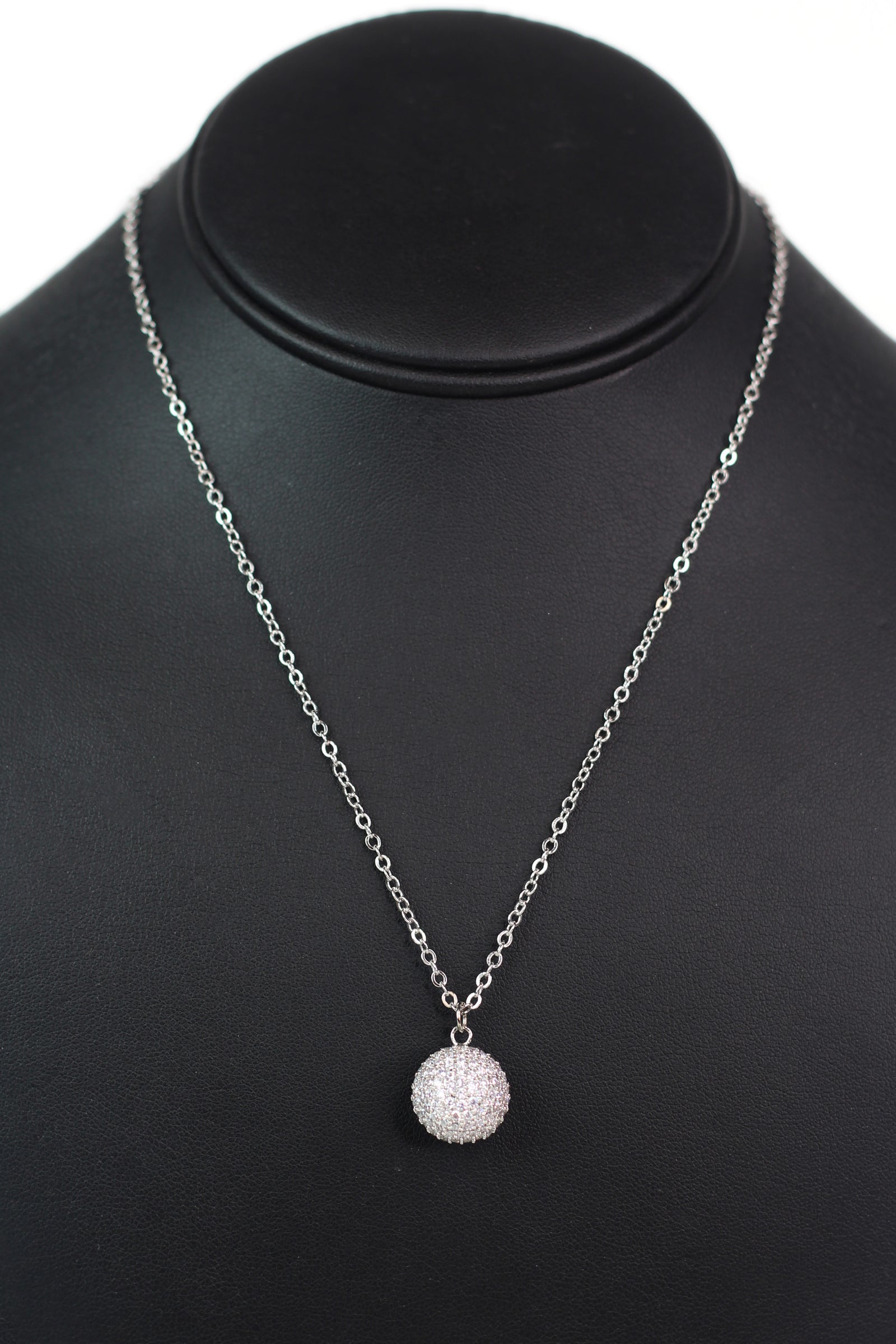 Rhinestone 3D Ball Necklace