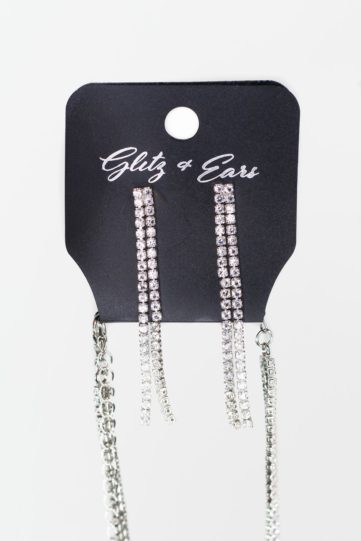Rhinestone Knot Middle Long Necklace