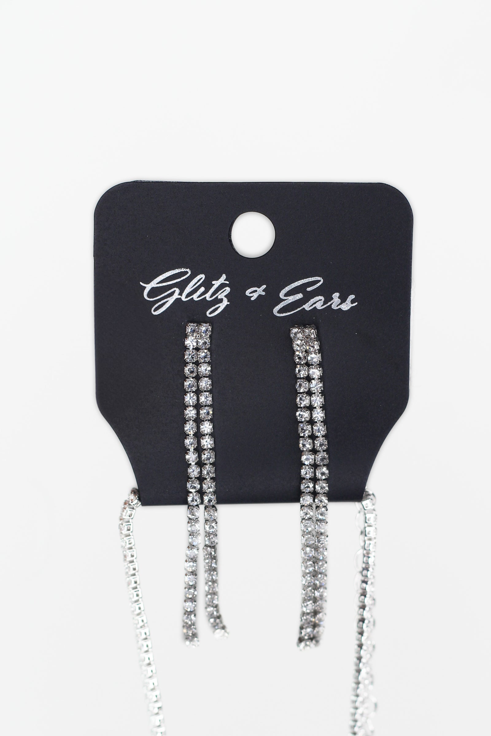 Filled Diamond Middle Baguette Trim Long Necklace