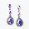 Two Teardrop Two Row Trim Teardrop Dangle Earring