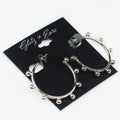 Metal Ball Spaced Trim Open Back Hoop