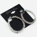 Thick Metal Textured Medium Open End Hoop