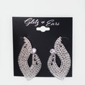 Thick Rhinestone Point Stone Side Earring