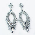 Open Almond & Almond Stone Trim Point Earring
