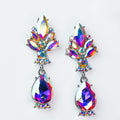 Almond Cluster Top Teardrop Dangle Earring
