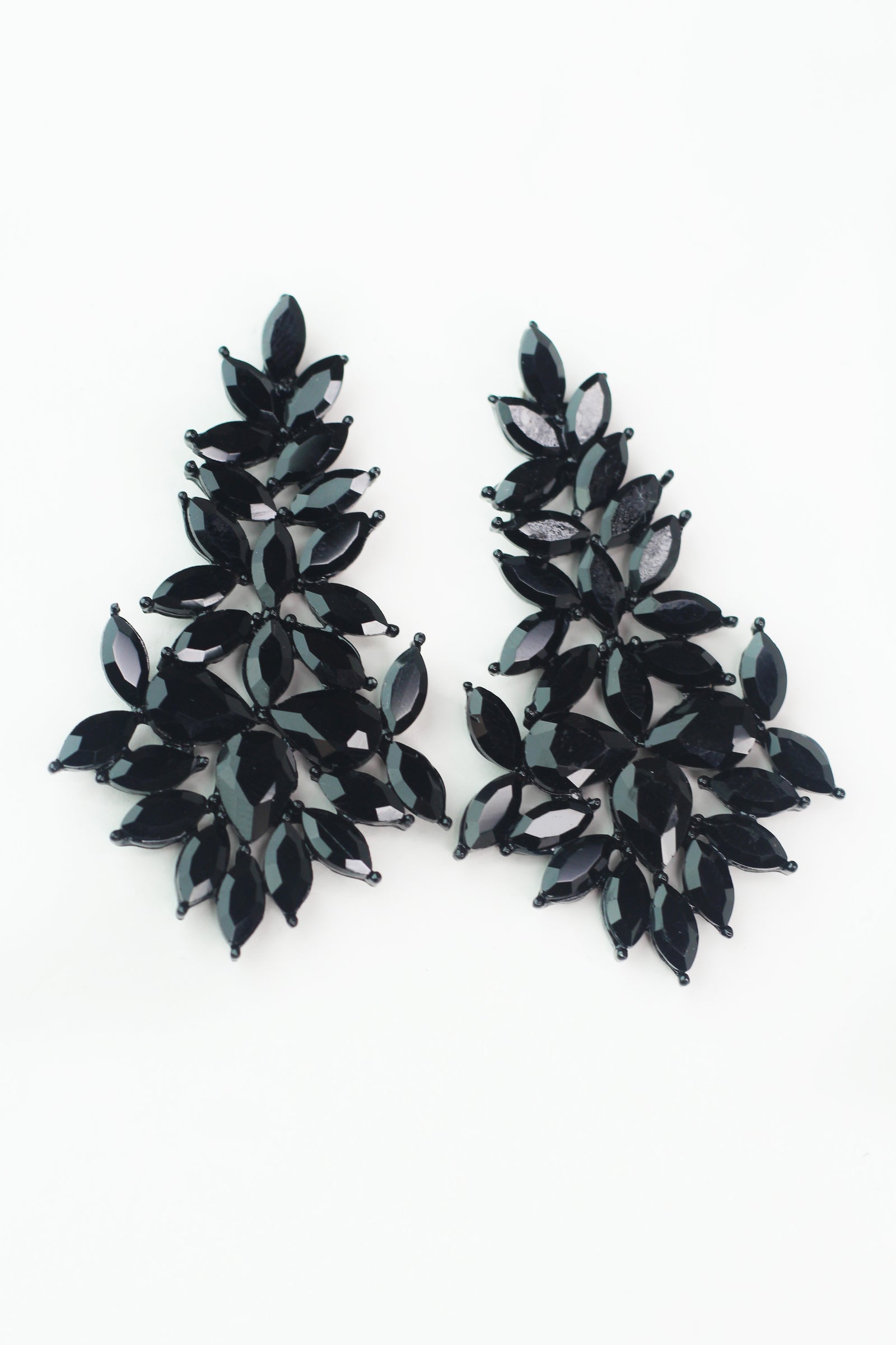 Almond Cluster Top Teardrop Cluster Bottom Earring