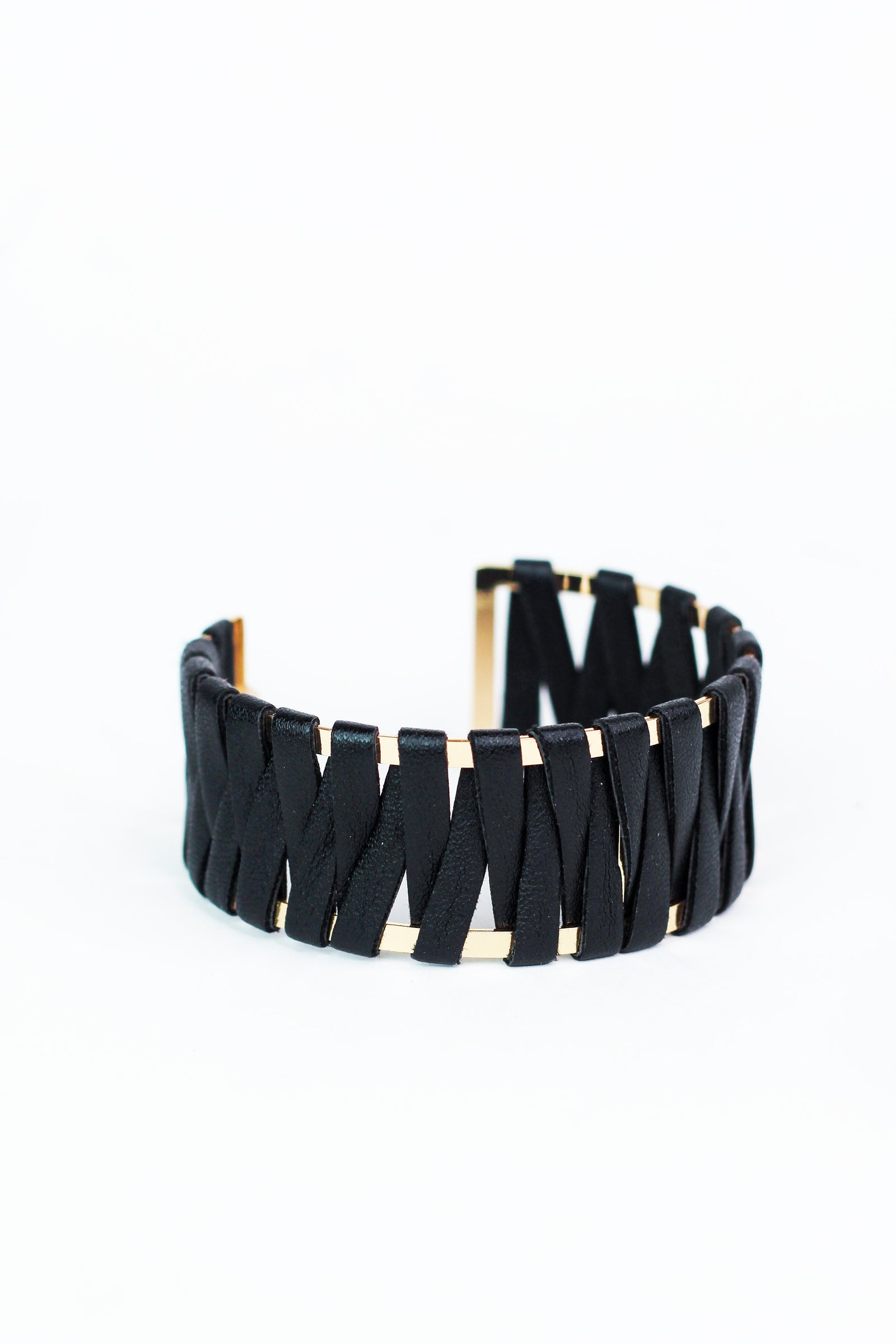Weaved Open Ended Cuff Bracelet