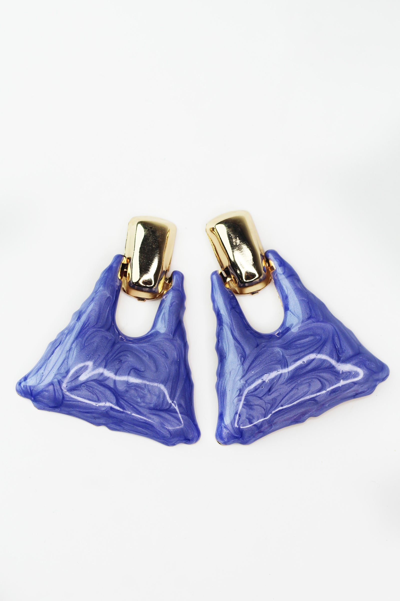 Two Toned Door Knocker Earrings