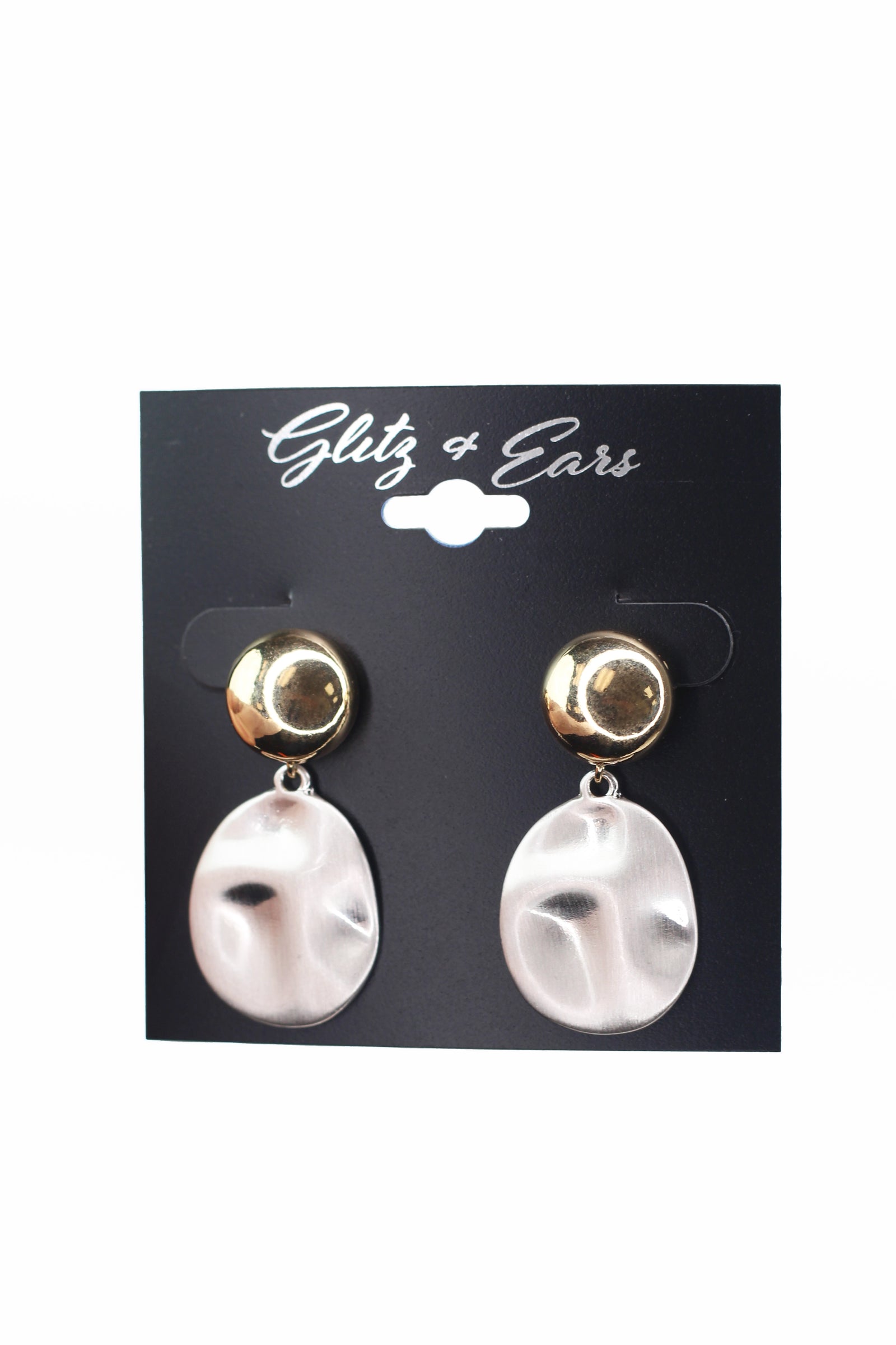 Small Hammered Dangling Earrings