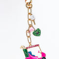 Dangling Golf Cart Purse Charm/Key Chain