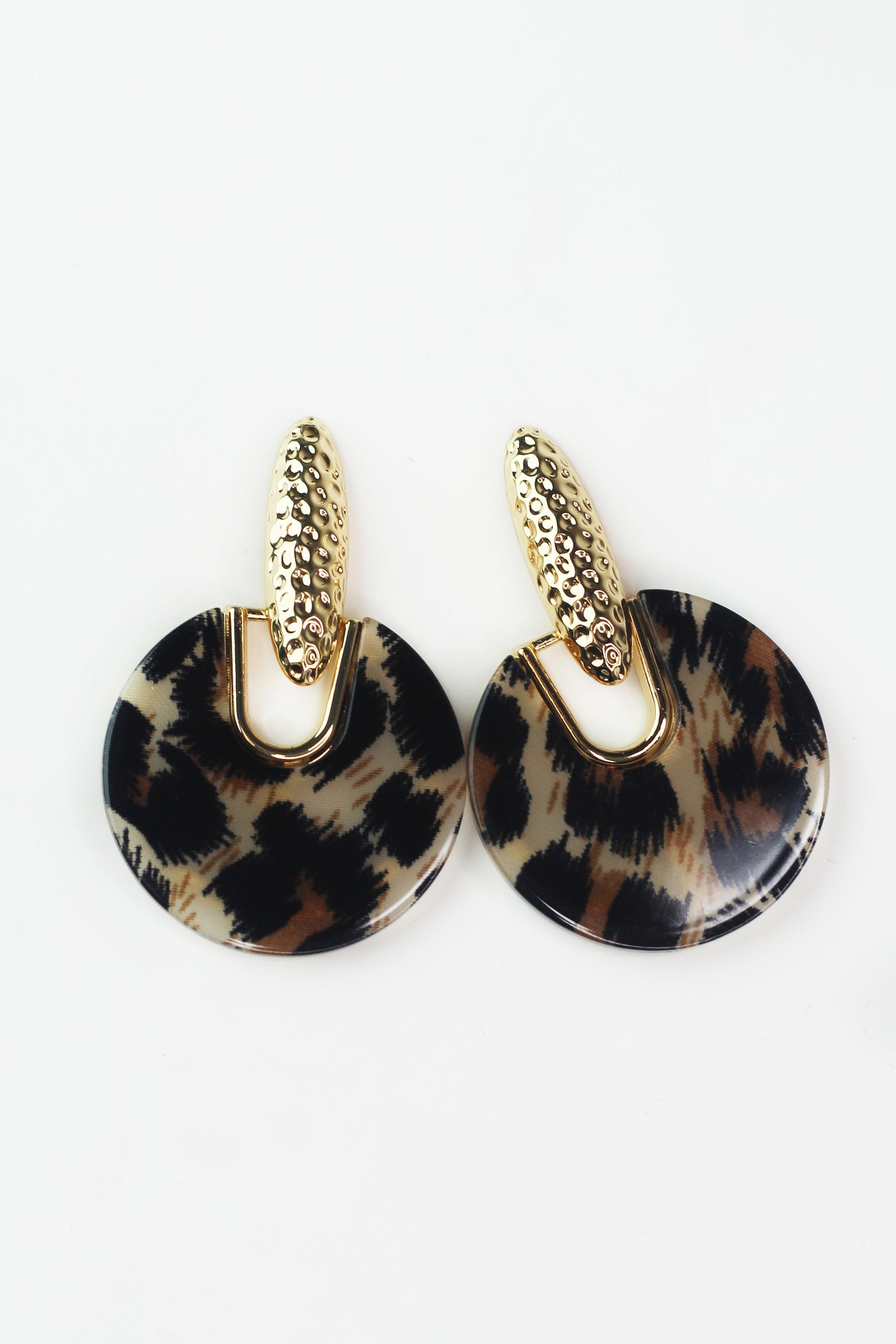 Leopard Print Round Drop Post